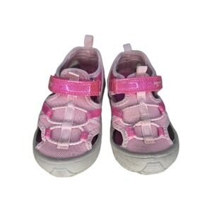 Oshkosh Toddler Girls Spring Summer Pink Play Sandals Size 7 Toddler.
